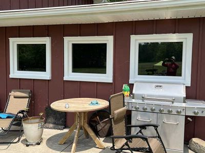 Outdoor Kitchen Window Installation